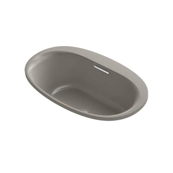 KOHLER Underscore 5 ft. Acrylic Oval Drop-in VibrAcoustic Bathtub with Bask Heated Surface in Cashmere