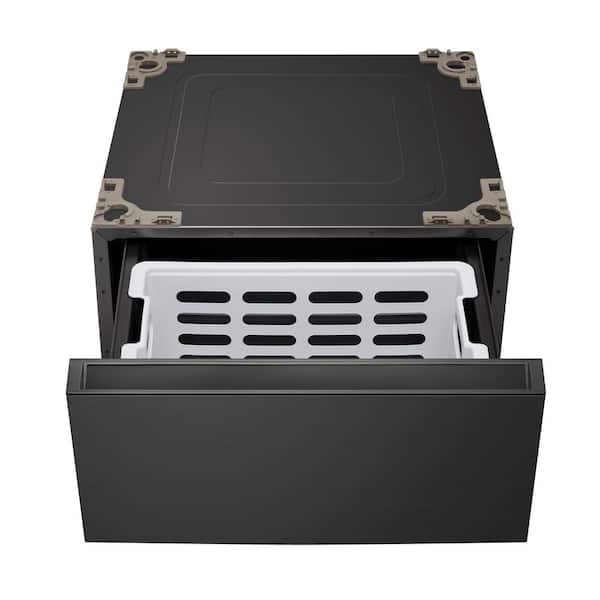 LG 29 in. Laundry Pedestal in Brushed Black Steel with Storage