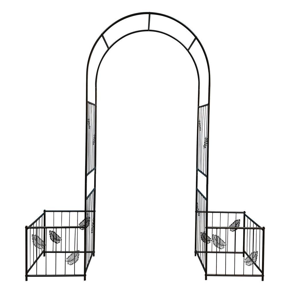 80 in. Metal Garden Trellis for Climbing Plants Outdoor Rustproof Plant Support-Black price history on PriceWatchPro