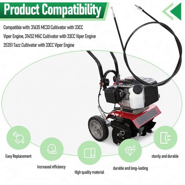 MISOPILY Replacement Throttle Cable for Mini Tiller Cultivator MISOPILY Replacement Throttle Cable for Mini Tiller Cultivator