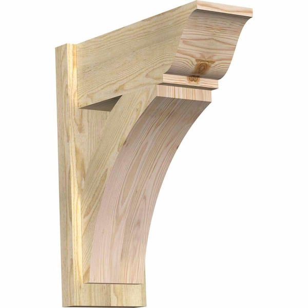 Ekena Millwork 8 in. x 24 in. x 20 in. Douglas Fir Thorton Traditional Rough Sawn Outlooker