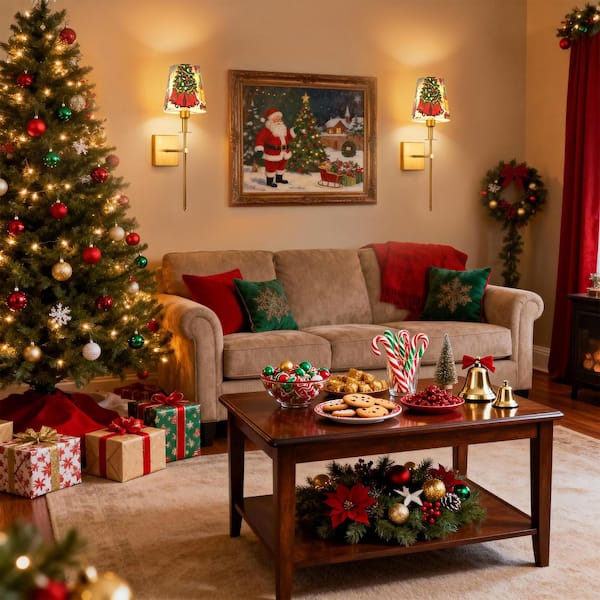 5 in. 1-Light Modern Gold Wall Sconces with Rechargeable Function, Remote Dimming,Fabric Shades for Living Room (2-Pack)