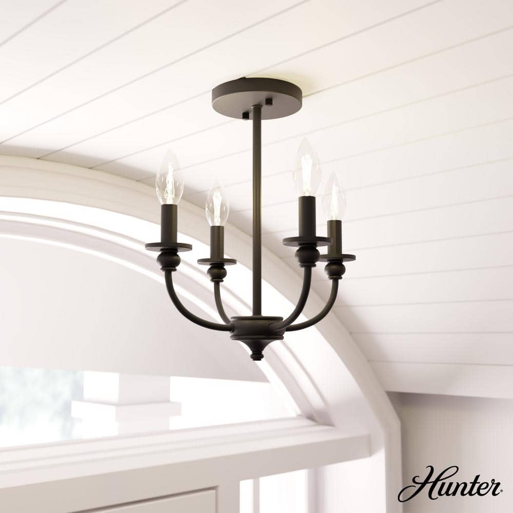 Southcrest 13 in. 4-Light Matte Black Semi-Flush Mount price history on PriceWatchPro