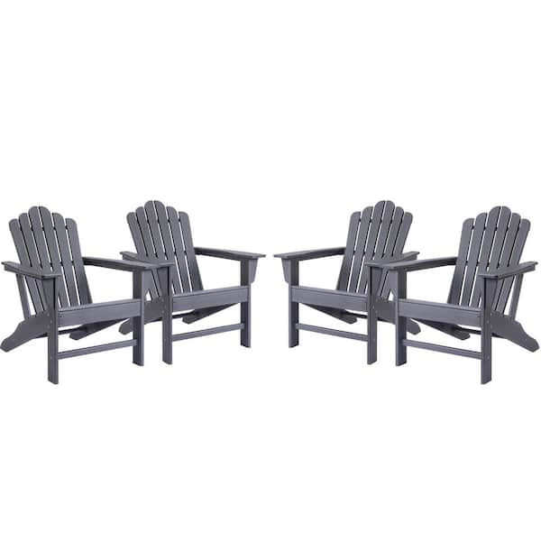 CASAINC Classic Slate Grey HDPE Plastic Adirondack Chair 4 Pack   Casainc Plastic Adirondack Chairs Wfehac 01 Gyx4 64 600 