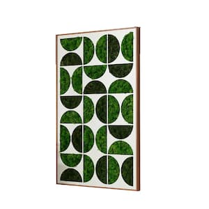 Metal Wall Art Eco-friendly Moss Home Wall Decor with Iron Frame (30 in. W x 1.58 in. D x 48 in. H)