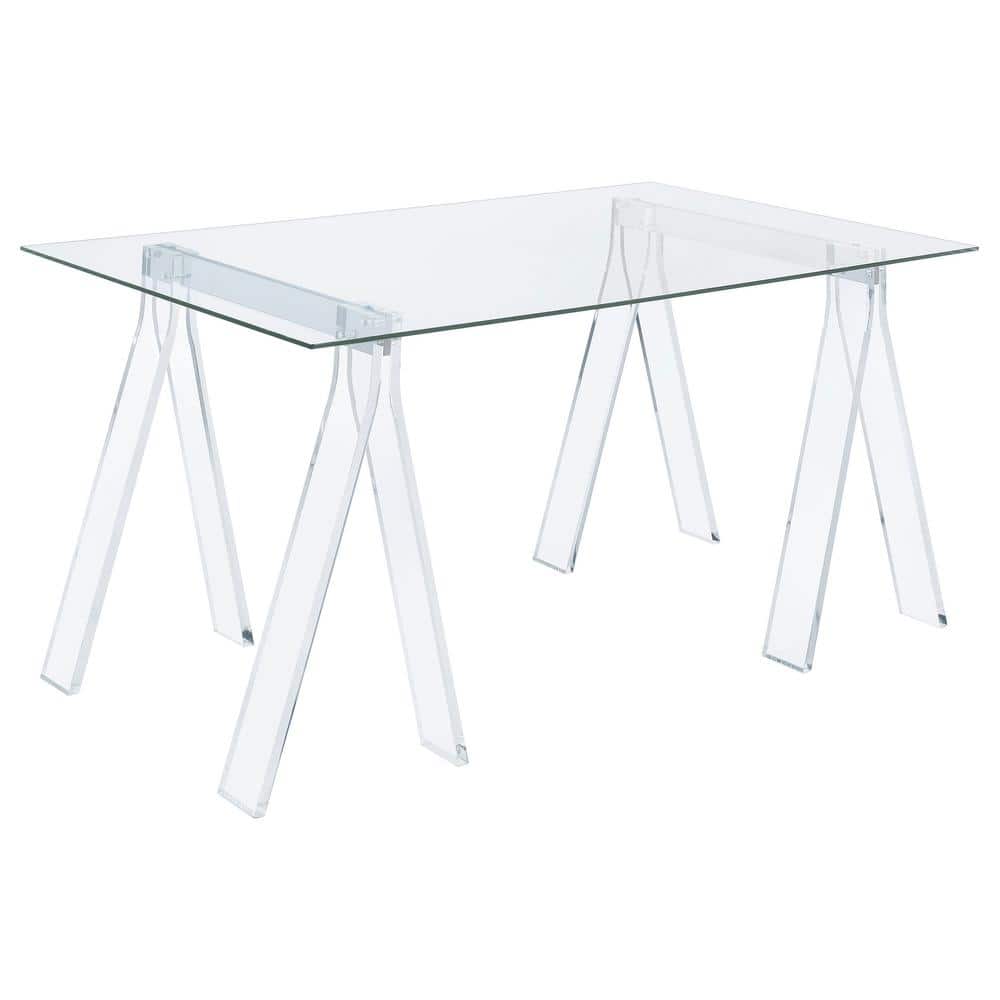 Coaster Amaturo 31.5 in. Clear Writing Desk with Glass Top 801535 - The ...