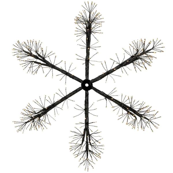 24" LED Lighted Snowflake Christmas Decoration Warm White Lights