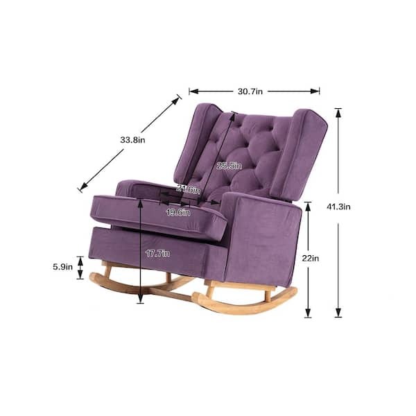 purple glider rocker