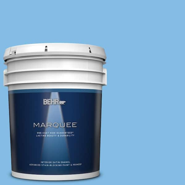 BEHR MARQUEE 5 gal. #MQ4-27 CEst La Vie One-Coat Hide Satin Enamel Interior Paint & Primer