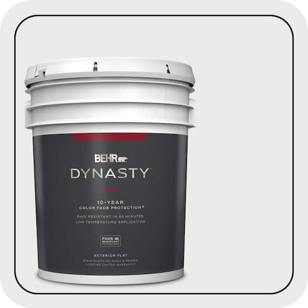 BEHR DYNASTY 5 gal. #W-F-510 Silver Sky Flat Exterior Stain-Blocking Paint & Primer