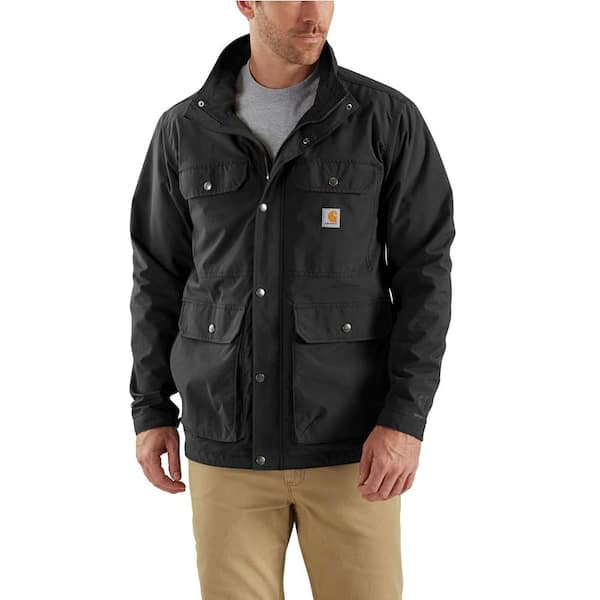 Carhartt Men'S Large Tall Black Nylon Utility Coat 103126