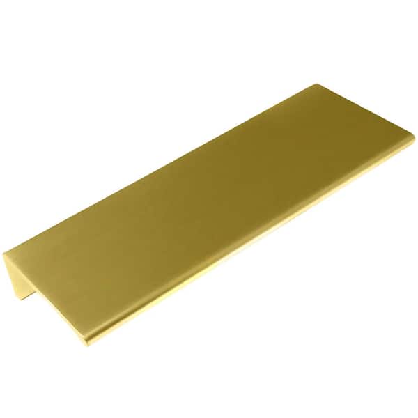 6 in. Edge Drawer Pull-Satin Brass Drawer Pull