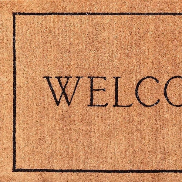 Multi-Colored 36 in. x 24 in. Coir Non-Slip Indoor/Outdoor Door Mat
