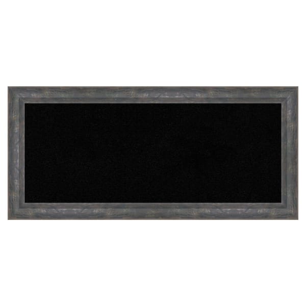 Amanti Art Angled Metallic Rainbow Wood Framed Black Corkboard 33 in. x 15 in. Bulletin Board Memo Board