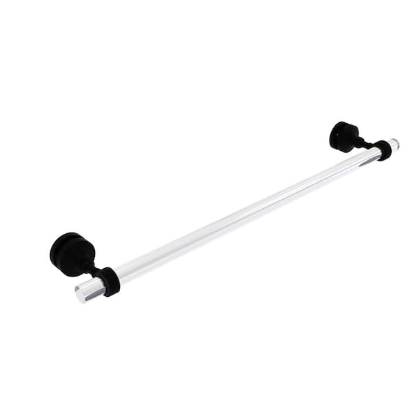 Allied Brass Pacific Grove Collection 24 in. Over-the-door Single Towel Bar in Matte Black