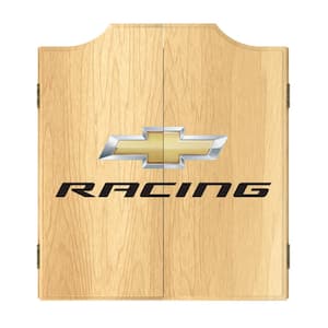 Chevrolet Chevy Racing 20.5 in. Dart Board with Cabinet, Darts and Scoreboards