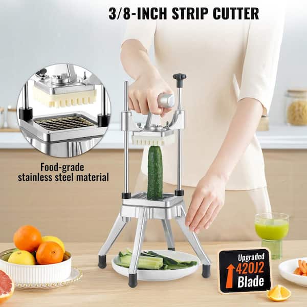 Commercial Vegetable and Fruit Chopper, 3/8 in. Heavy-Duty Food Dicer, French Fry and Onion Cutter