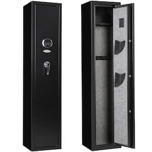Black Electronic Storage Security Cabinet for 4-Rifles