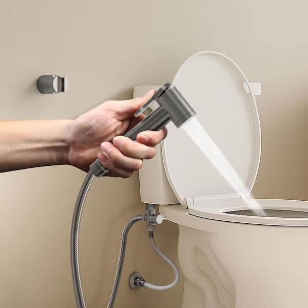 1 Handle Single Cold Bidet Faucet Space-Saving in Brushed Nickel