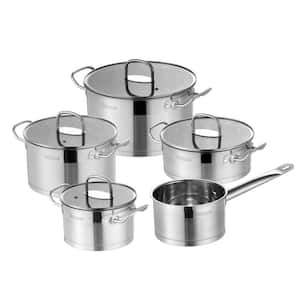 9-Piece Stainless Steel Nonstick Cookware Set