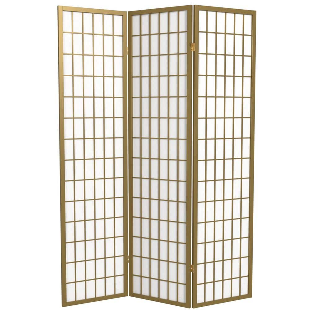 6 ft. Gold Window Pane 3-Panel Room Divider price history on PriceWatchPro