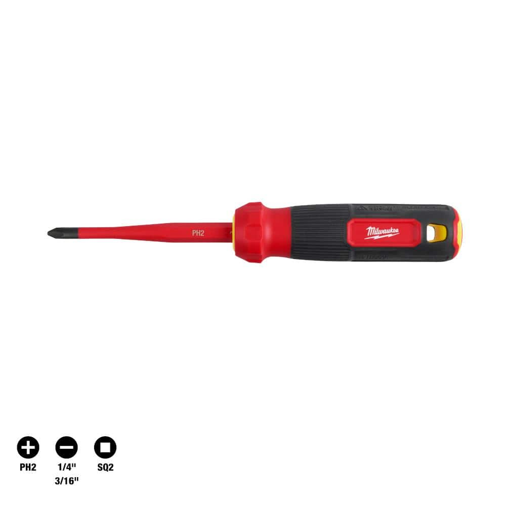 Milwaukee 4 In 1 1000v Insulated Slim Tip Multi Bit Screwdriver 48 22