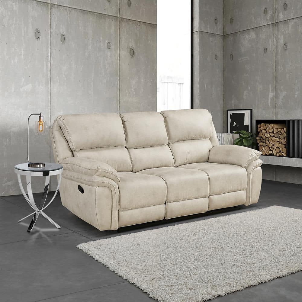 Lazzara Arlo 90 in. W Pillow Top Arm Microfiber Rectangle Manual