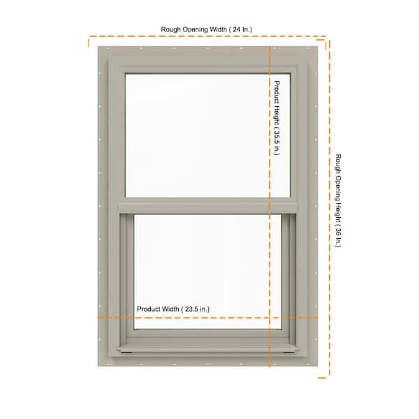 JELD-WEN 24 in. x 36 in. V-4500 Series Desert Sand Single
