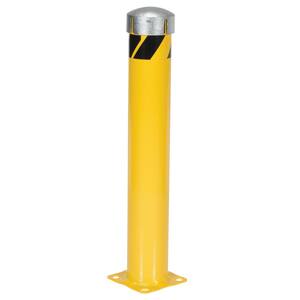 Vestil 42 in. X 4.5 in. Yellow Steel Pipe Safety Bollard with Slot ...