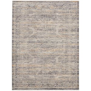 Lynx Ivory Slate 8 ft. x 10 ft. All-over design Transitional Area Rug