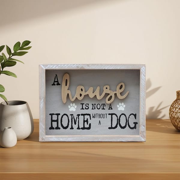 PARISLOFT A House is Not A Home Without A Dog Vintage Wooden