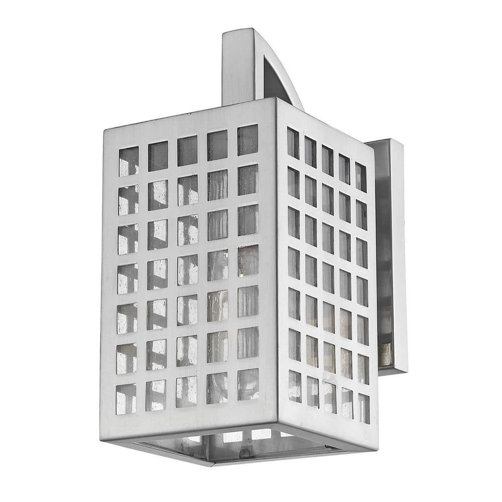 10.75 in. Silver Outdoor Hardwired Sconce with No Bulbs Included price history on PriceWatchPro