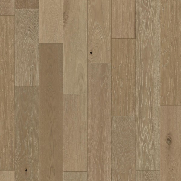 ASPEN FLOORING Mayhew XL Euro Oak 1/2 in. T x 7.5 in. W Tongue and Groove Wire Brushed Engineered Hardwood Flooring(31.09 sq. ft./Case)