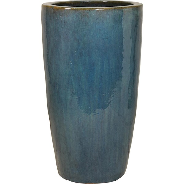 Unbranded 21 in. Azul Ceramic Calypso Vase