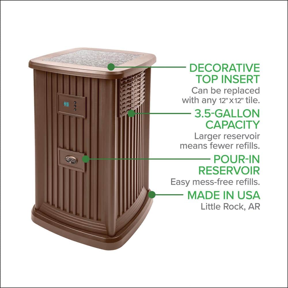 Nutmeg Brown Pedestal Evaporative Whole House Humidifier
