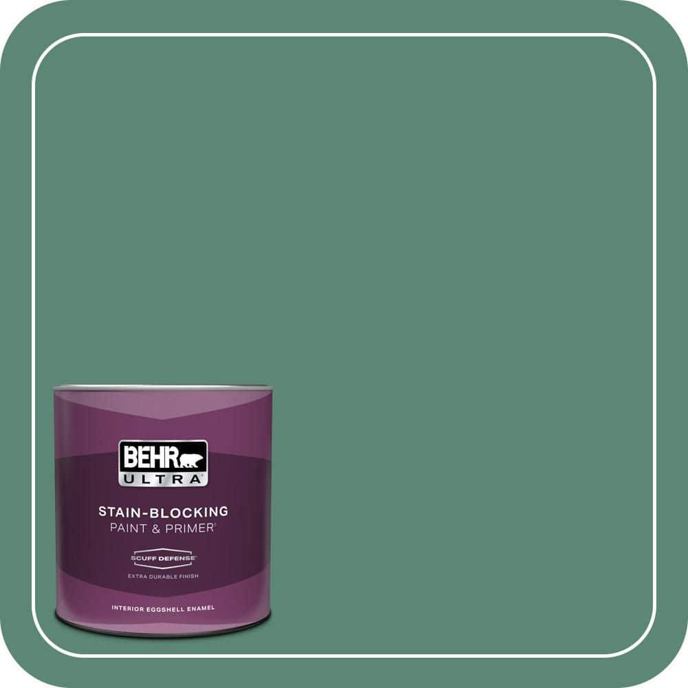 1 qt. #MQ6-43 Dark Jade Extra Durable Eggshell Enamel Interior Paint & Primer price history on PriceWatchPro