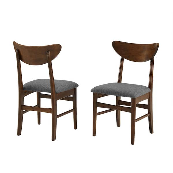 Crosley Furniture Landon Mahogany Wood, Wooden Padded Seat Dining Chairs