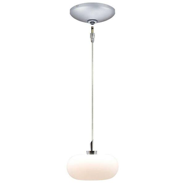 JESCO Lighting Low Voltage Quick Adapt 5-3/8 in. x 100-1/2 in. Opal Matte Pendant and Canopy Kit