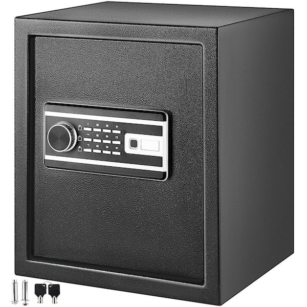 Q235 Steel 1.7 cu. ft. Safe Box with Fingerprint Lock, Digital Keypad, 2 Keys for Cash, Jewelry, Pistols, Documents