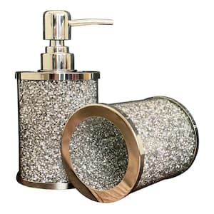Ambrose Exquisite 3-Piece Soap Dispenser and Toothbrush Holder with Tray