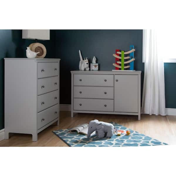 South Shore Cotton Candy 3-Drawer Soft Gray Changing Table