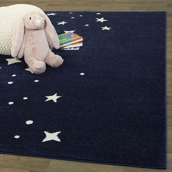 Starlight Navy 5 ft. 3 in. x 7 ft. Novelty Area Rug