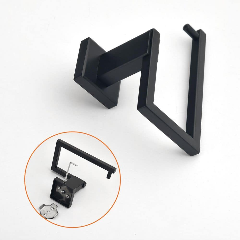 Matte Black 4-Piece Stainless Steel Bathroom Hardware Set