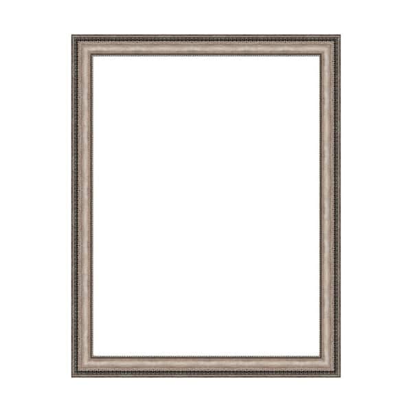 Amanti Art Mirror Makeover Lyla Ornate Silver 29.25 in. W x 37.25 in. H Bathroom Mirror Frame Border Kit-Fits a 28 x 36 Mirror