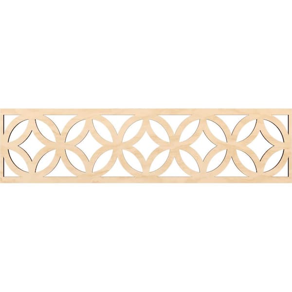 Ekena Millwork Crosby Fretwork 0.375 in. D x 47 in. W x 12 in. L Birch Wood Panel Moulding