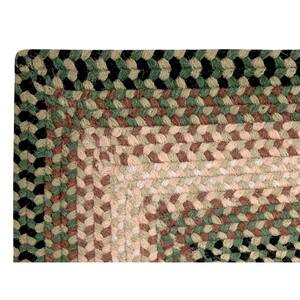 Woodbridge Braid Collection Green 60" x 84" Rectangle 100% Wool Reversible Indoor Area Rug