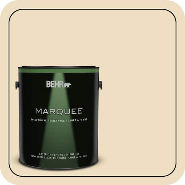 BEHR MARQUEE 1 gal. #ECC-23-1 Golden Haystack Semi-Gloss Enamel Exterior Paint & Primer