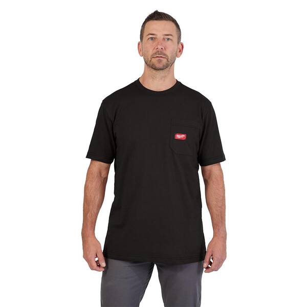 Milwaukee Men's Small Black GRIDIRON Cotton/Polyester Short-Sleeve