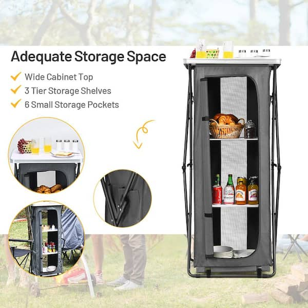 Shop Clearance! Thickened Large-capacity Medicine Cabinet Family Portable Storage Bag Topwoner Layered Cloth Medicine Cabinet, Men's, Gray