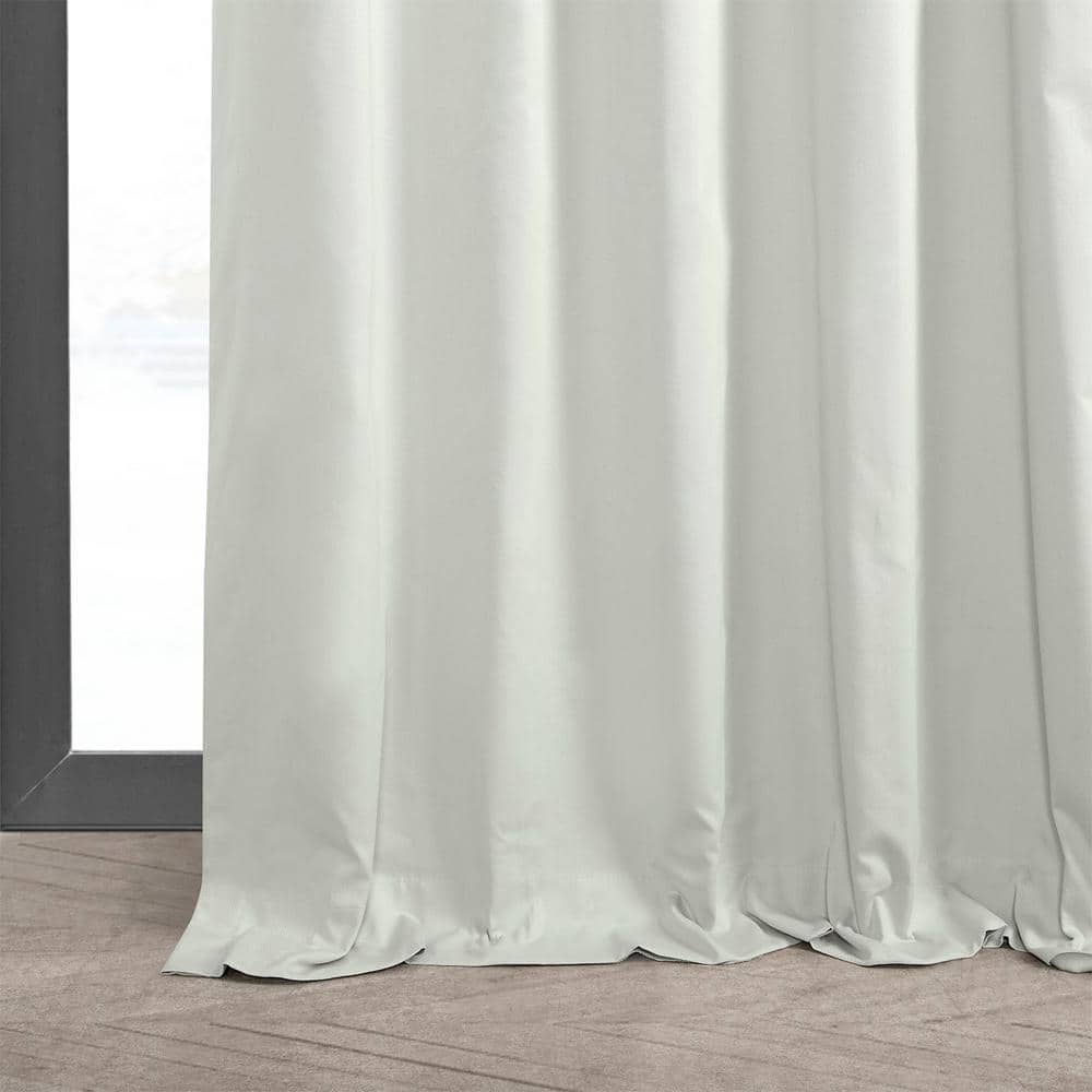Warm Off-White Cotton Blackout Curtain Panel, 50" x 84"